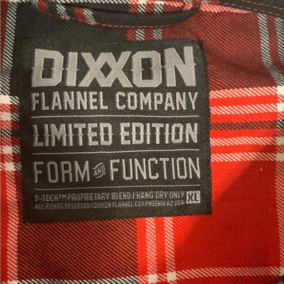 Dixxon Flannel Co Red Black Plaid Button Down Shirt Long Sleeve Workwear SZ XL - Picture 2 of 5